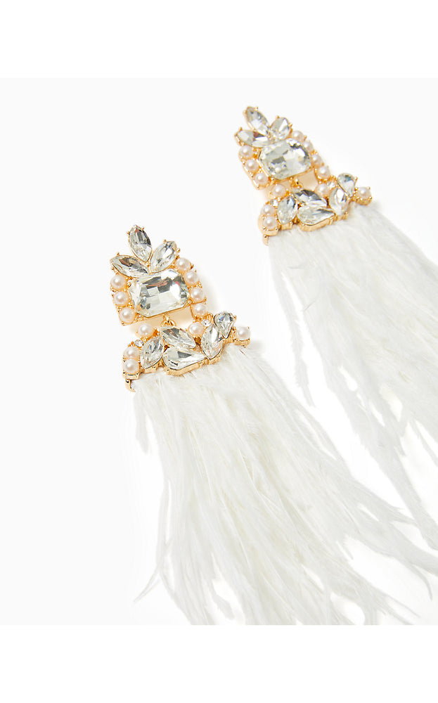 Party Under The Palms Earrings - Resort White