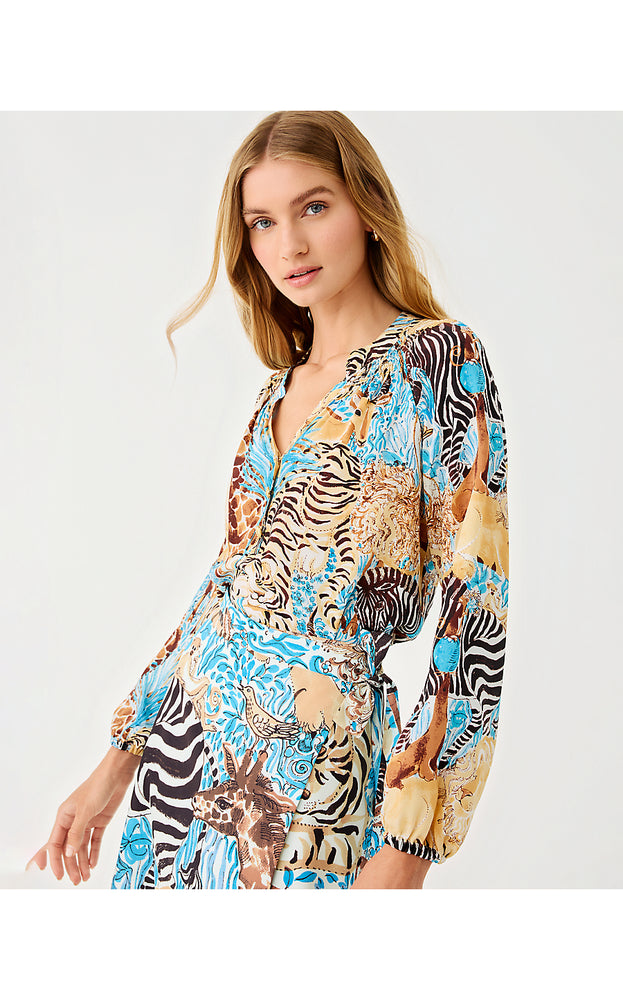 Elsa Silk Top - Breezy Aqua Lilly's Zoo