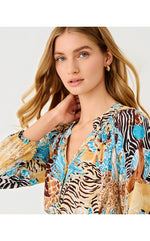 Elsa Silk Top - Breezy Aqua Lilly's Zoo