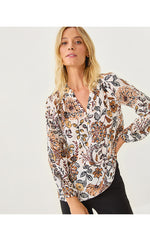 Elsa Silk Top - Coconut  Take Meowt
