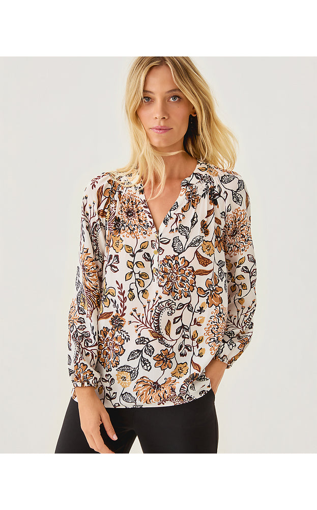 Elsa Silk Top - Coconut  Take Meowt
