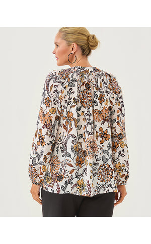 Elsa Silk Top - Coconut  Take Meowt