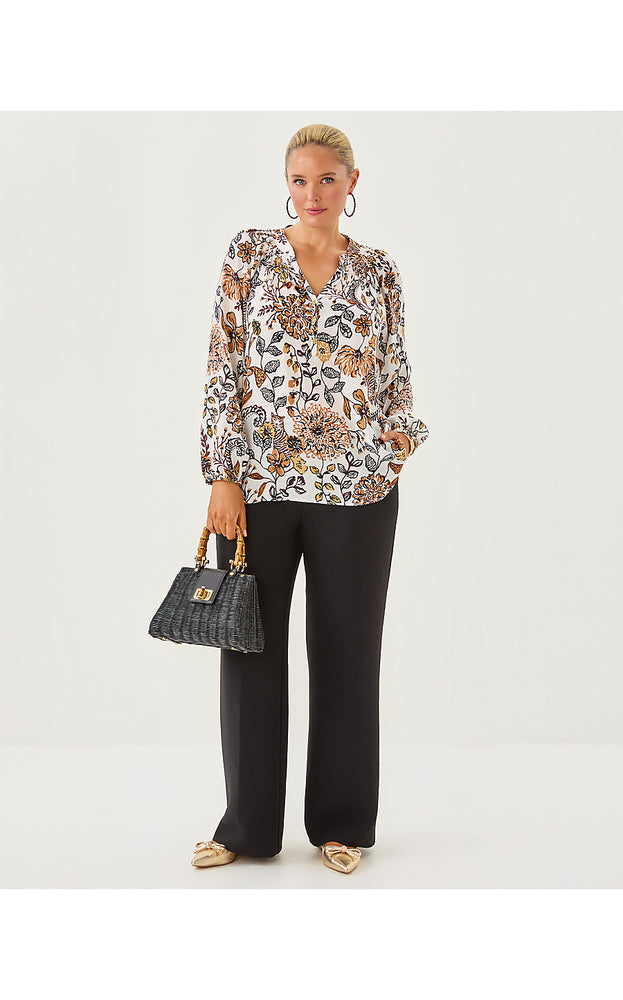 Elsa Silk Top - Coconut  Take Meowt
