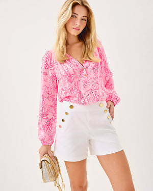 Elsa Silk Top - Conch Shell Pink Penny's Playground