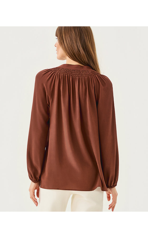 Elsa Silk Top - French Roast