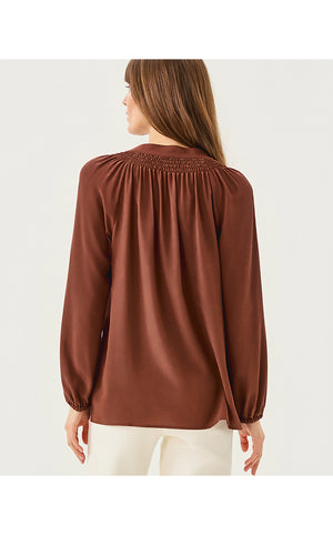Elsa Silk Top - French Roast