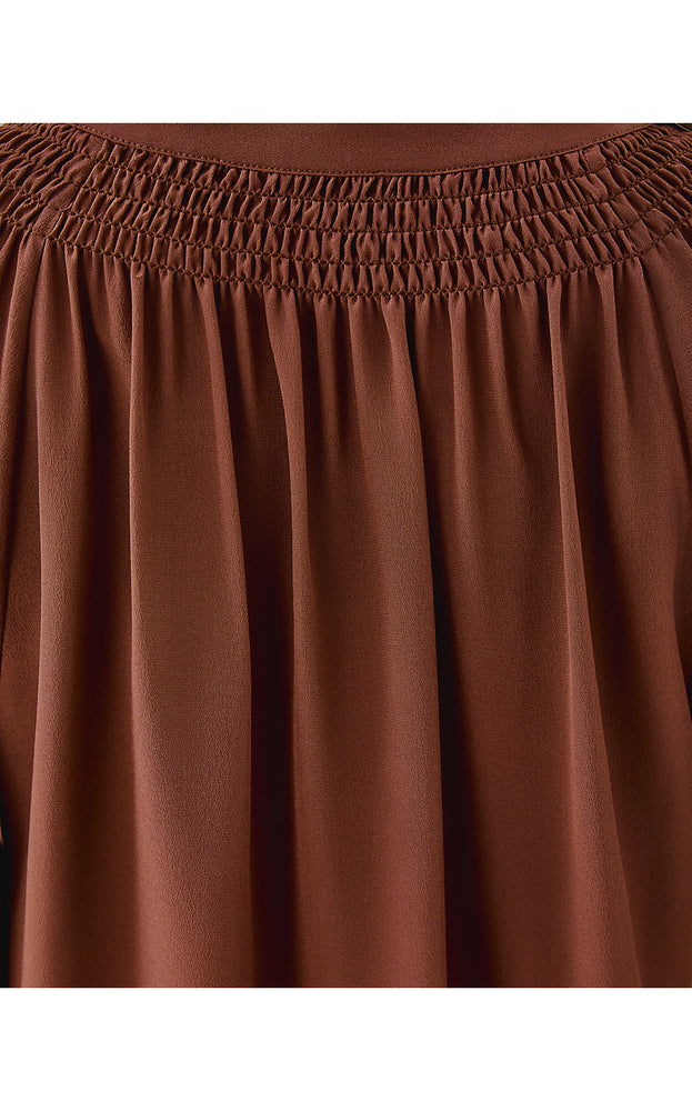 Elsa Silk Top - French Roast
