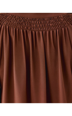 Elsa Silk Top - French Roast