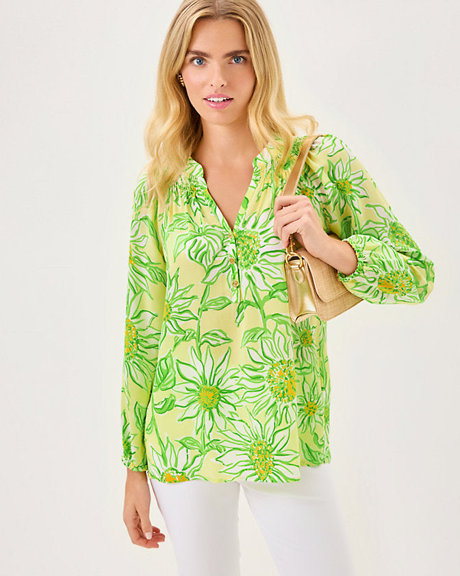 Elsa Silk Top - Limoncello Sunbelievable