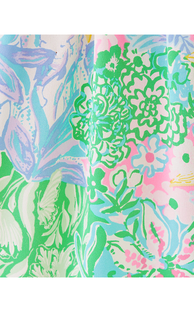 Elsa Silk Top - Multi Bright Delight Patch