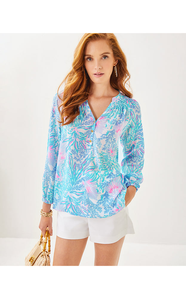 Elsa Silk Top - Multi - Via Del Mar