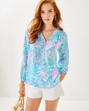 Elsa Silk Top - Multi - Via Del Mar