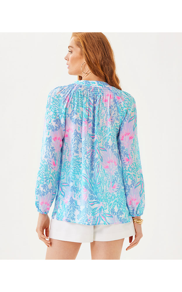 Elsa Silk Top - Multi - Via Del Mar