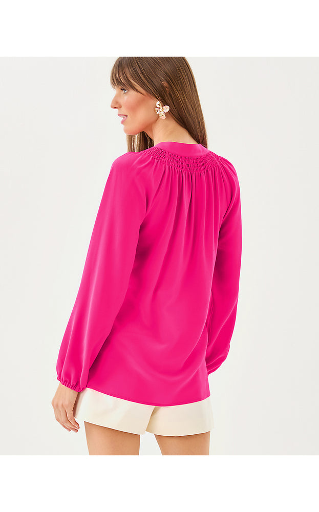 Elsa Silk Top - Parigi Pink