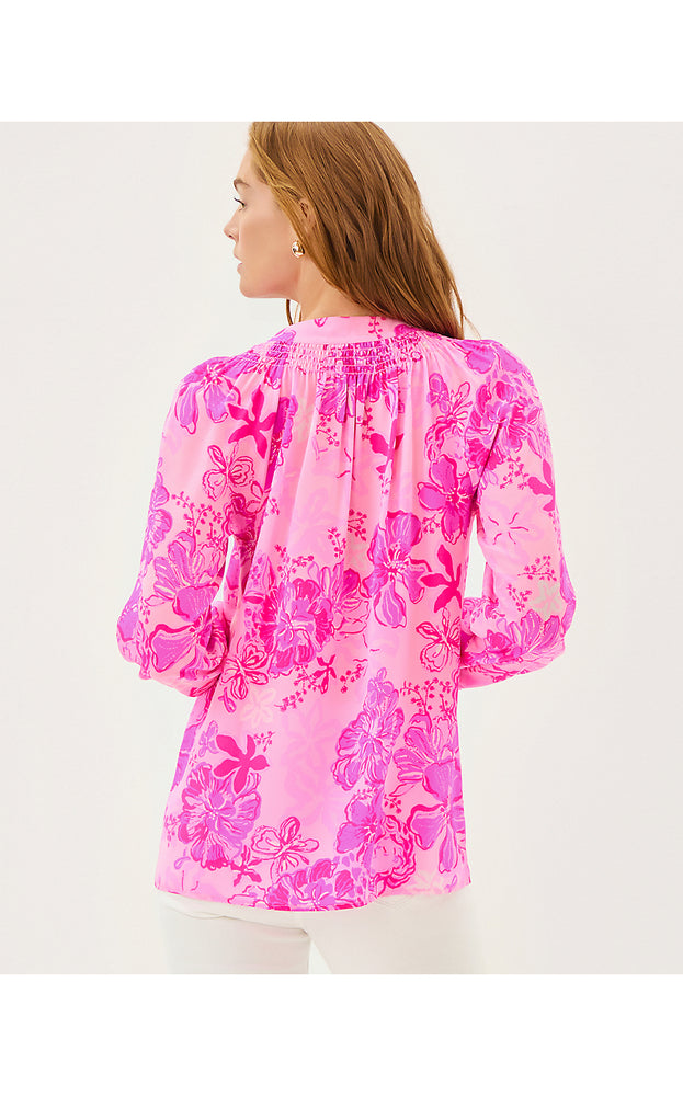 Elsa Silk Top- Parigi Pink Supporting Squad