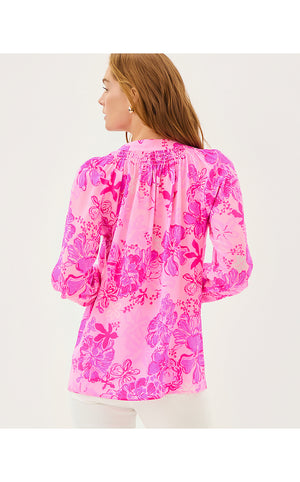 Elsa Silk Top- Parigi Pink Supporting Squad