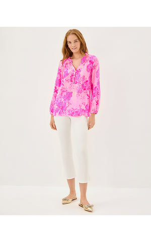 Elsa Silk Top- Parigi Pink Supporting Squad