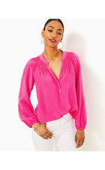 Elsa Silk Top - Passion Fruit Pink