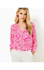 Elsa Silk Top - Passion Fruit Pink Absolutely Flamazing