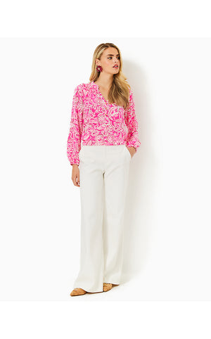 Elsa Silk Top - Passion Fruit Pink Absolutely Flamazing