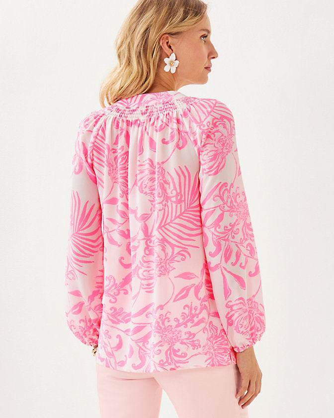 Elsa Silk Top - Rousseau Pink - Glisten In The Sun
