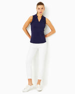 UPF 50+ Luxletic Martina Polo Top - True Navy