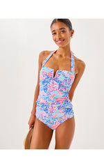 Lagoon Sarong Hipster Bikini Bottom - Multi Elephant Splash