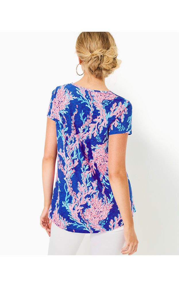 Etta V-Neck Top - Borealis Blue - Swim On Over