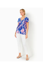 Etta V-Neck Top - Borealis Blue - Swim On Over