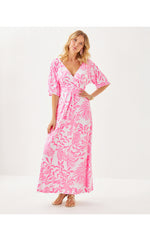 Parigi Maxi Dress- Rousseau Pink - Glisten In The Sun