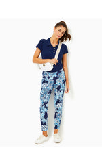 UPF 50+ Luxletic 28" Corso Pant - Low Tide Navy - Bouquet All Day Golf
