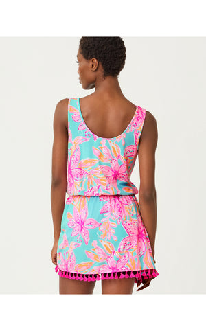 Jarrett Romper - Surf Blue Bonita Blooms