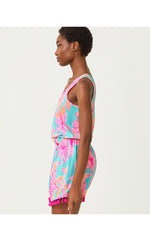 Jarrett Romper - Surf Blue Bonita Blooms