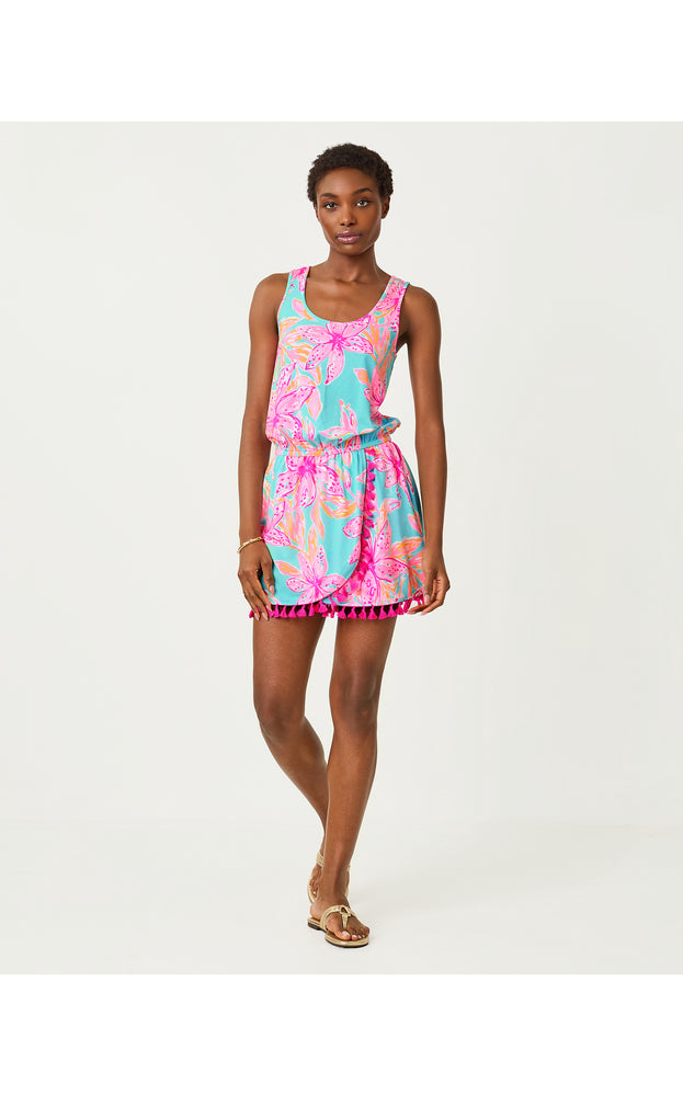 Jarrett Romper - Surf Blue Bonita Blooms
