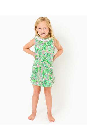 Girls Little Lilly Classic Shift Dress - Mandevilla Baby Fins And Flippers