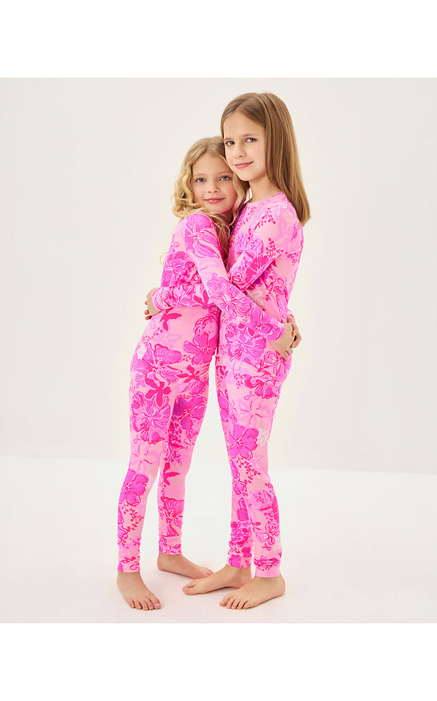 Girls Mini Sammy Pajama Set - Parigi Pink Supporting Squad