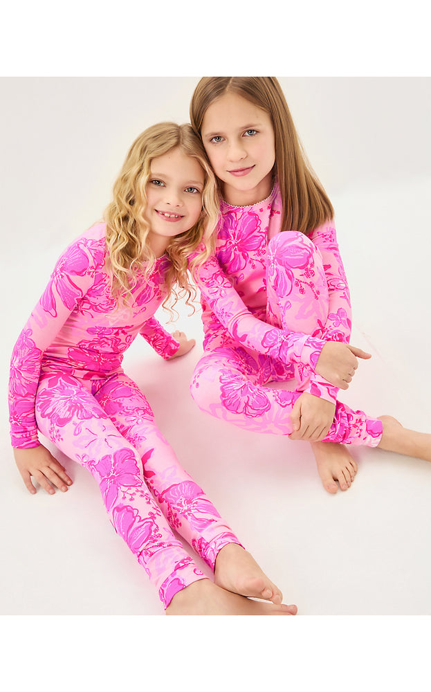 Girls Mini Sammy Pajama Set - Parigi Pink Supporting Squad