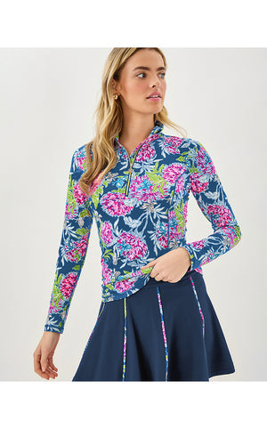 UPF 50+ Luxletic Justine Pullover - Multi Dahlia Licious
