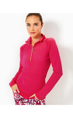 UPF 50+ Luxletic Justine Pullover - Raspberry Rouge