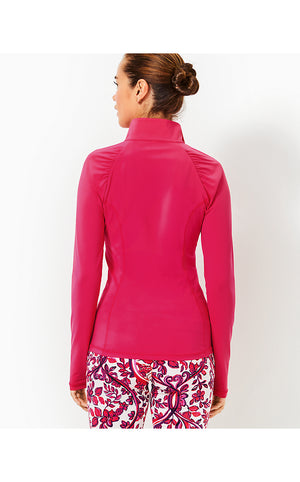 UPF 50+ Luxletic Justine Pullover - Raspberry Rouge