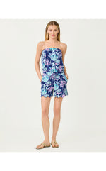 Jace Strapless Romper - Bright Navy Pop Up Monkey Trouble