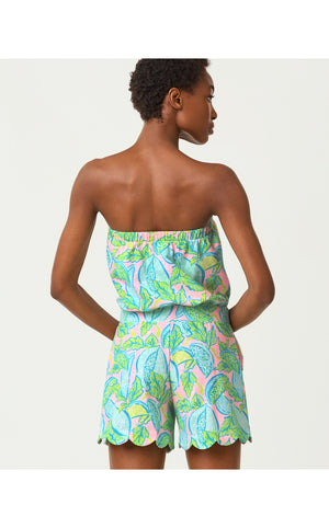 Jace Strapless Romper - Urchin Pink Vitamin Sea