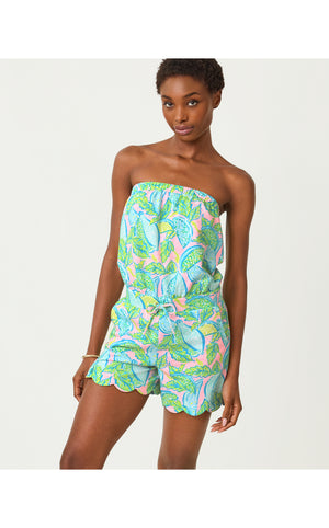 Jace Strapless Romper - Urchin Pink Vitamin Sea