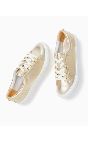 
            
                Load image into Gallery viewer, Lux Hallie Sneaker - Gold Metallic
            
        