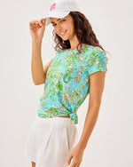 Etta Scoop Neck Top - Fresh Water Blue Sunbathers Bliss