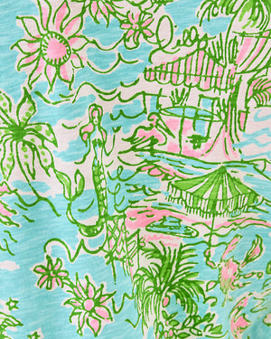 Etta Scoop Neck Top - Fresh Water Blue Sunbathers Bliss