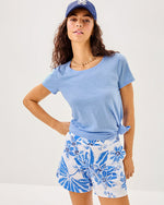 Etta Scoop Neck Top - Jacaranda Blue