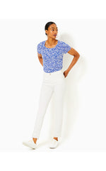 Etta Scoop Neck Top - Martinique Blue Zee Bebe