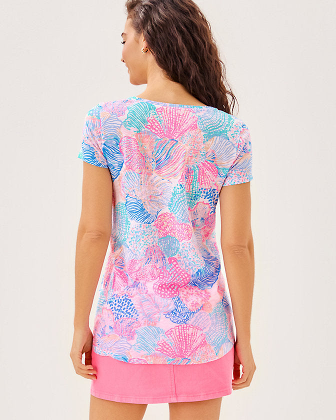 Etta Scoop Neck Top - Multi Roar Of The Seas