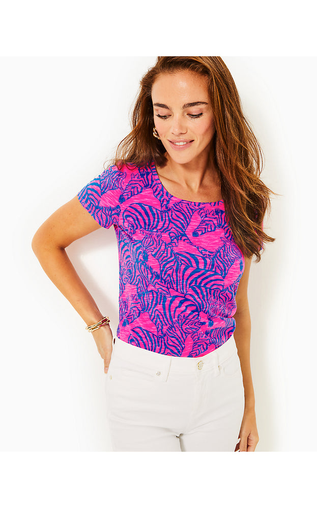 Etta Scoop Neck Top - Passion Fruit Pink - Wild Nights